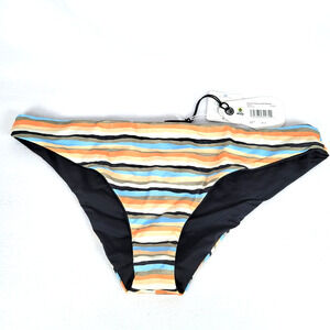 Prana Womens Gemma Reversible Swim Bottom Size Large Multicolor Stripes Outdoor